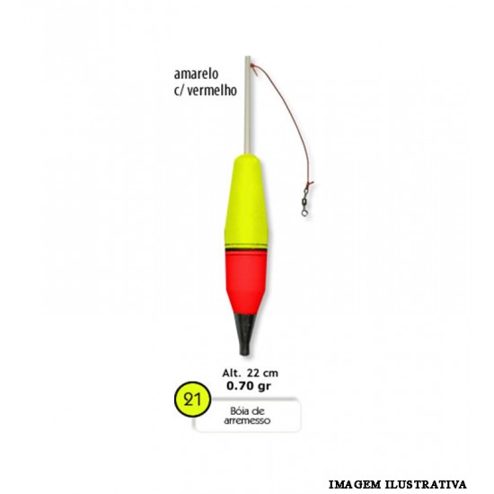 Boia Barão de Arremesso 70g - Amarelo/Vermelho - 21