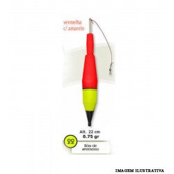 Boia Barão de Arremesso 75g - Vermelho/Amarelo - 22