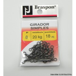 Girador Simples Braspon Nº 8 Preto C/18