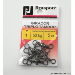 Girador Triplo Tambor Braspon Nº 1 Preto C/05