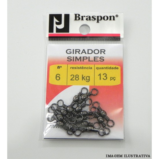 Girador Simples Braspon Nº 6 Preto C/13