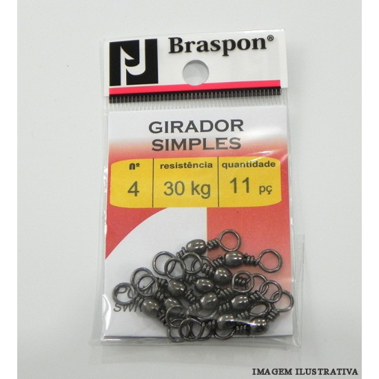 Girador Simples Braspon Nº 4 Preto C/11