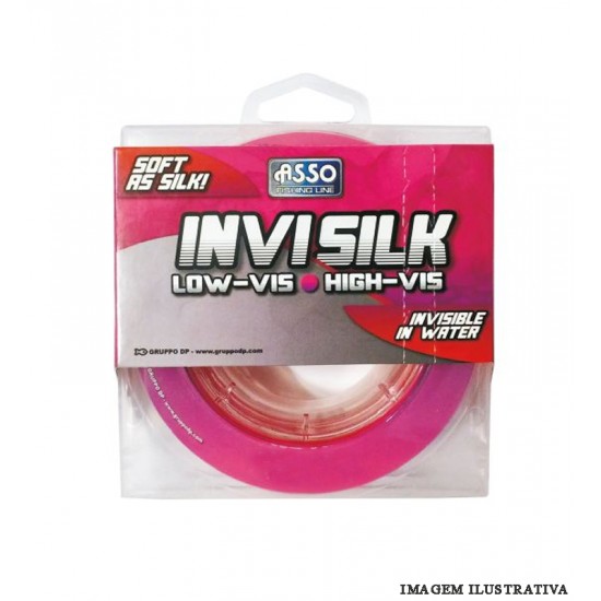 Linha Asso Invisilk 0,35mm/30,6lb 300m Rosa