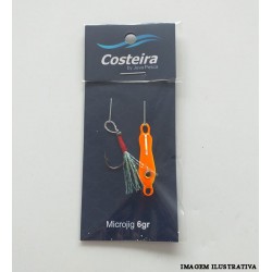 Micro Jig caolho Costeira 6g Laranja/verde – Juva Pesca