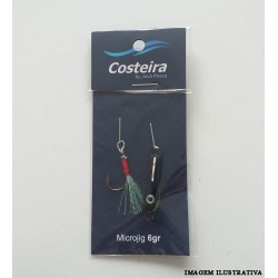 Micro Jig caolho Costeira 6g Preto/Verde – Juva Pesca