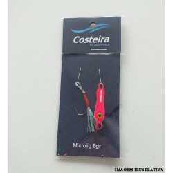 Micro Jig caolho Costeira 6g Rosa/Branco – Juva Pesca