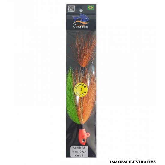 Jig Streamer Scorpion Power Hook 6/0 20g – Cor 08 – Juva Pesca