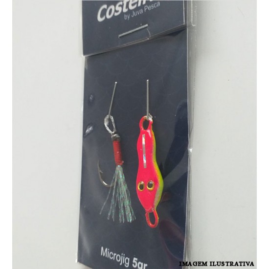 Micro jig Sapinho Costeira 5g Rosa/Verde – Juva Pesca