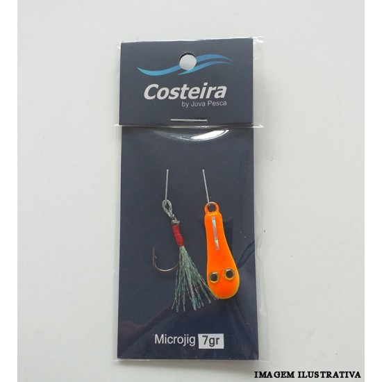 Micro jig Sapinho Costeira 7g Laranja/Verde – Juva Pesca