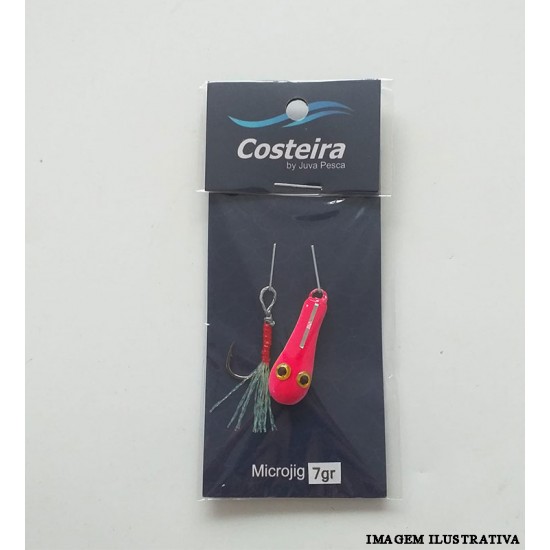 Micro jig Sapinho Costeira 7g Rosa/Verde – Juva Pesca