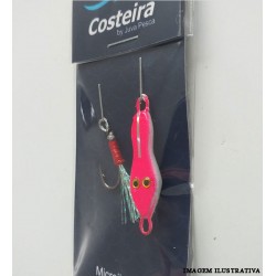 Micro jig Sapinho Costeira 8g Rosa/Braco – Juva Pesca