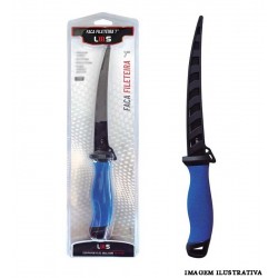Faca Fileteira para Pesca 6,5" Lumis Azul (Modelo FF-15) com Bainha - Lumis