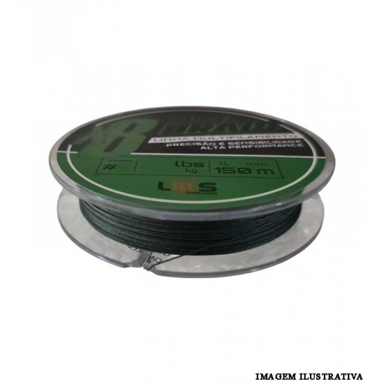 Linha Multifilamento Lumis Super Braid 8X – 300m 0,29mm 40lbs (Cor Verde)