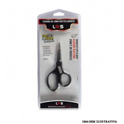 Tesoura Lumis De Linha Multifilamento 14cm C/ Placa Afiadora Preto