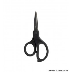 Tesoura Lumis De Linha Multifilamento 14cm C/ Placa Afiadora Preto