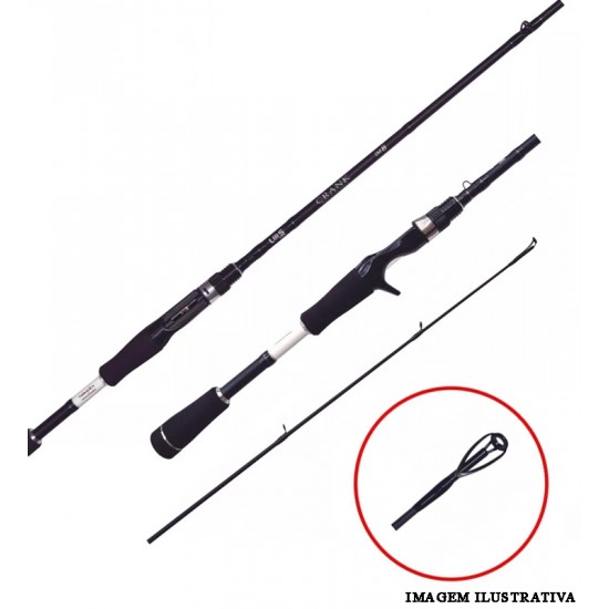 Vara Lumis Crank IM8 Carretilha 2,40m 60Lb 2 Partes - BONE LUMIS GRATÍS - 