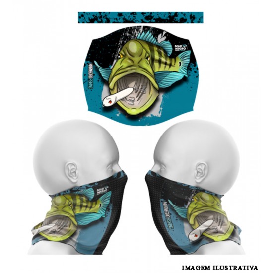Protetor facial para pesca Tucunaré Azul - Mar Negro