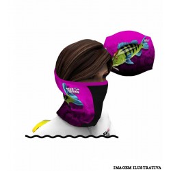 Protetor facial para pesca Tucunaré Azul (Rosa Fem.) - Mar Negro