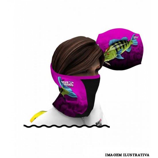 Protetor facial para pesca Tucunaré Azul (Rosa Fem.) - Mar Negro