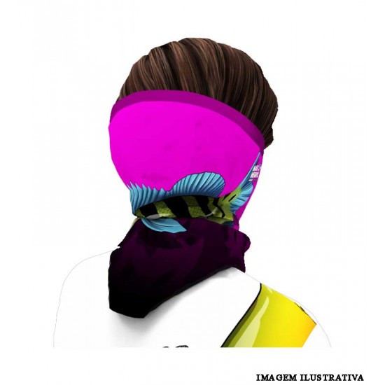 Protetor facial para pesca Tucunaré Azul (Rosa Fem.) - Mar Negro
