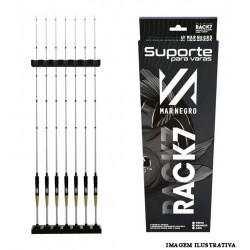 Suporte para Varas Mar Negro Rack 7 Organizador de Parede