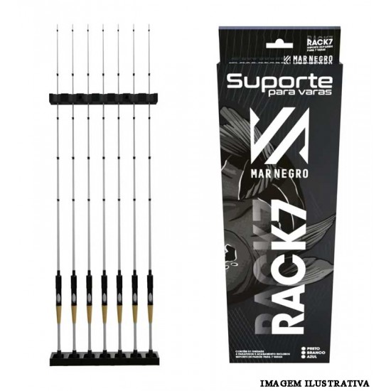 Suporte para Varas Mar Negro Rack 7 Organizador de Parede