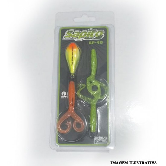 Isca Sapito SP-40 - Laranja e verde - Marine Sports