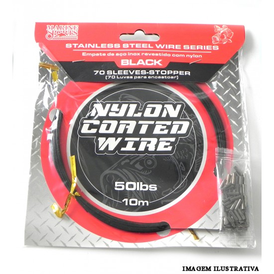 Cabo de Aço Black 50lb 10m - Empate - Marine Sports Cabo de Aço Black 50lb 10m - Empate - Marine Sports