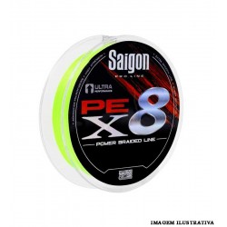 Linha Saigon X8 - Verde -0,25mm 35lb-150m - Marine Sports