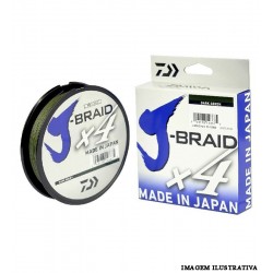 Linha Daiwa J-Braid X4 20lb 0,21mm 135m Dark Green