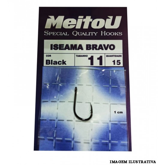 Anzol Meitou Iseama Bravo Nº11 C/15un. Anzol Meitou Iseama Bravo Nº11 C/15un.