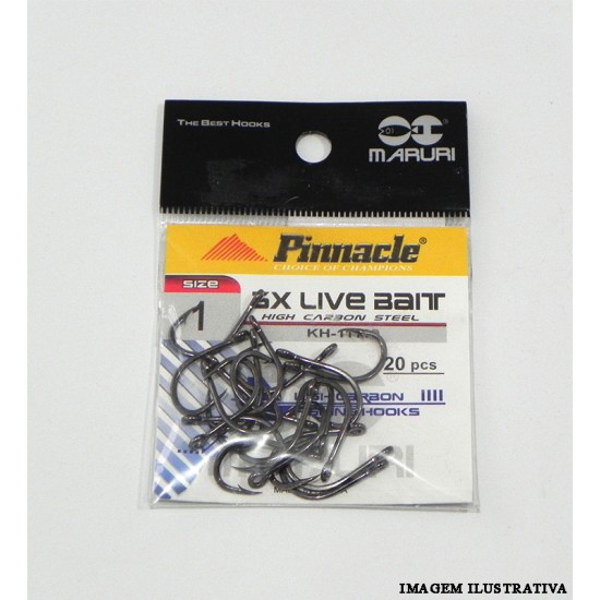 Anzol 3x Live Bait Nº 01 c/20 – Pinnacle