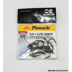 Anzol 3x Live Bait Nº 3/0 c/10 – Pinnacle