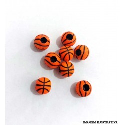 Miçanga Basquete Laranja 6mm - c/8