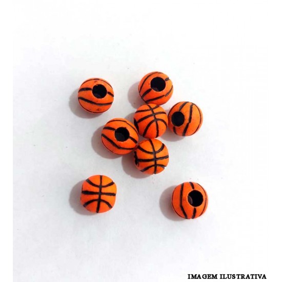 Miçanga Basquete Laranja 6mm - c/8