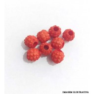 Miçanga Mini Abacaxi 6mm Vermelha - c/8