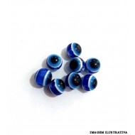 Miçanga Olho Grego Azul 6mm - c/8