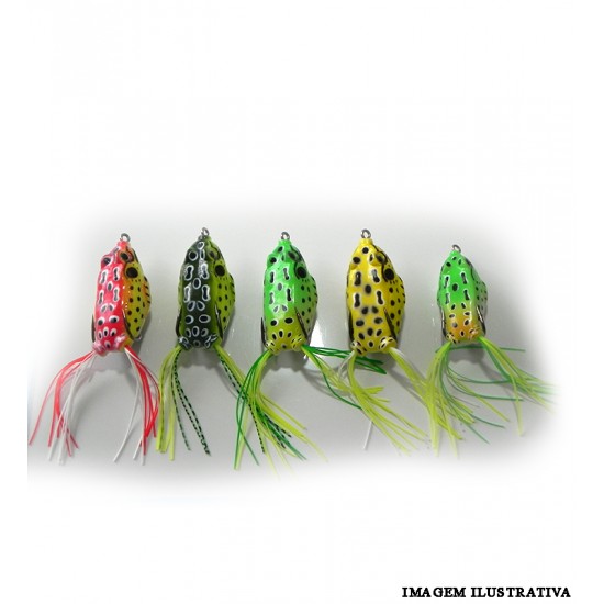 Kit com 5 Sapos Frogs para pesca