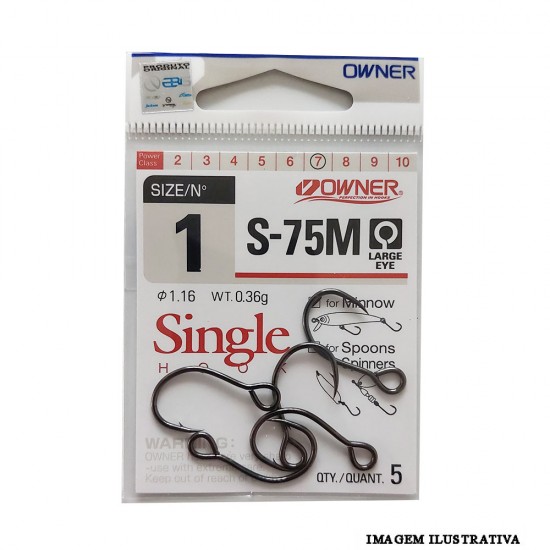 Anzol Owner Single Hook Nº 1 c/ 5