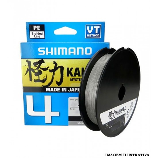 Linha Multi Shimano Kairiki 4 Cinza - 40lb 0,28mm 150m