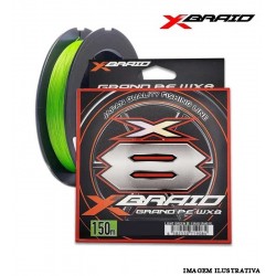Linha Multifilamento X-BRAID GRAND PE WX8 Light Green 150m Nº 3 - 45lb - 29mm