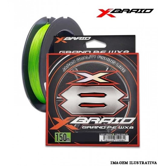 Linha Multifilamento X-BRAID GRAND PE WX8 Light Green 150m Nº 3 - 45lb - 29mm