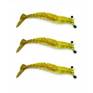 Camarão Maré Ninja Nano Articulado 5cm c/3un cor Chá