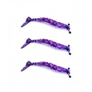 Camarão Maré Ninja Nano Articulado 5cm c/3un cor Roxo