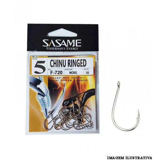 Anzol Sasame Chinu Ringed F-720 Nº5 - 18un